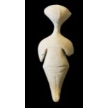 AN ANATOLIAN MARBLE FEMALE IDOL KILIA TYPE, CIRCA 4500-3500 B.C.