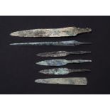 A GROUP OF LURISTAN BRONZE ARROW HEADS, CIRCA 1ST MILLENINIUM B.C.