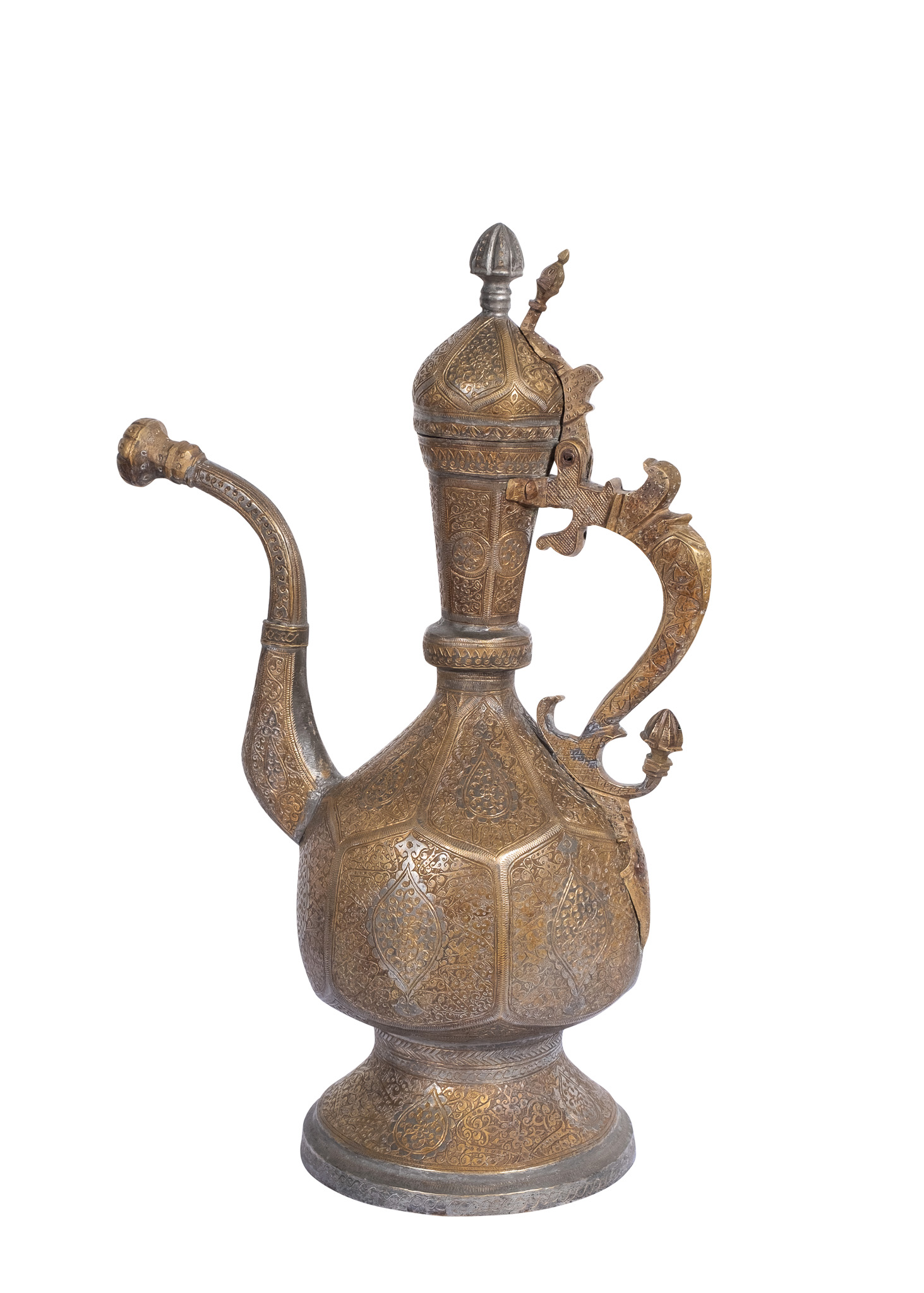 AN UZBEK COVERED GILT EWER, UZBEKISTAN/BUKHARA, LATE 19TH CENTURY - Bild 3 aus 6