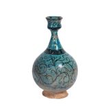 A KASHAN POTTERY LUSTRE BOTTLE VASE, PERSIA, 13TH CENTURY