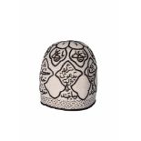 A QAJAR WHITE FELT DERVISH HAT WITH CALLIGRAPHY 19TH CENTURY