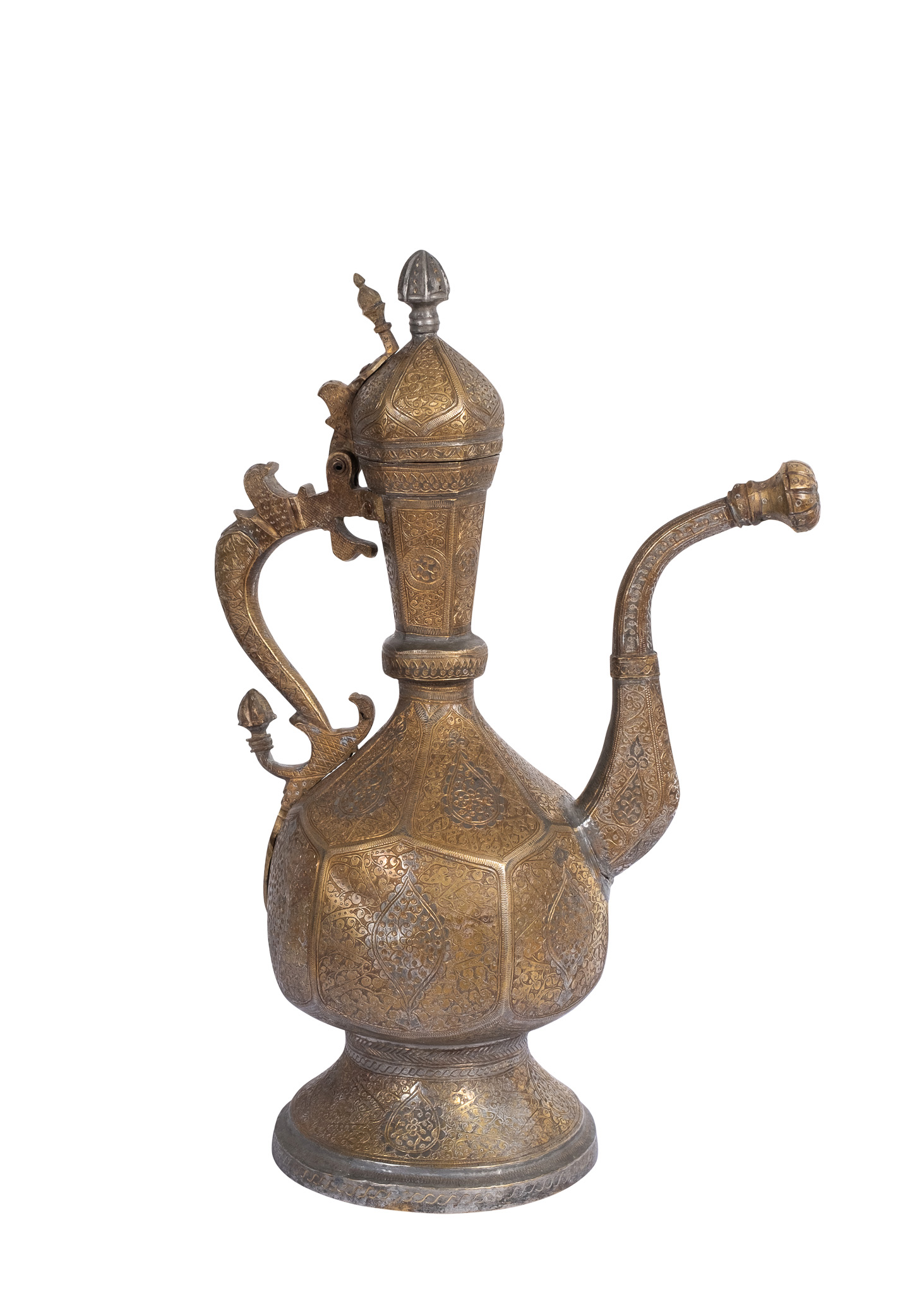 AN UZBEK COVERED GILT EWER, UZBEKISTAN/BUKHARA, LATE 19TH CENTURY