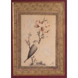 A MINIATURE PAINTING (GOL & BOLBOL) A PORTRAIT OF A BIRD, 19TH/20TH CENTURY