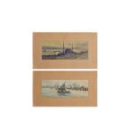 TWO OTTOMAN PAINTINGS OF ISTANBUL ON WATERCOLOUR SIGNED BY FAUSTO ZONARO