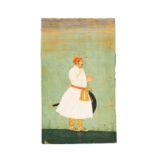 A STANDING PORTRAIT OF NOBLEMAN, MUGHAL,19TH, INDIA