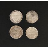 FOUR SILVER ISLAMIC DIRHAM (COINS)