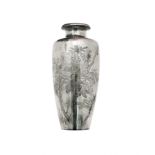 SHOUMIN: A SOLID SILVER JAPANESE VASE, MEIJI PERIOD (1868-1912)