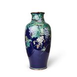 A LARGE JAPANESE CLOISONNE ENAMEL VASE, MEIJI PERIOD (1868-1912)