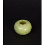 A CHINESE YELLOW JADE BRUSH WASHER, 19TH CENTURY, QING DYNASTY (1644-1911)