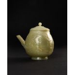 AN IMPORTANT CHINESE JADE EWER & LID, FOR MUGHAL MARKET QIANLONG PERIOD (1736-1795) 18TH CENTURY