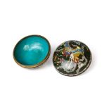 A JAPANESE CLOISONNE ENAMEL CIRCULAR BOX & COVER, MEIJI PERIOD (1868-1912)