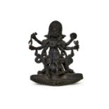 A BRONZE SEATED BUDDA, 19TH CENTURY