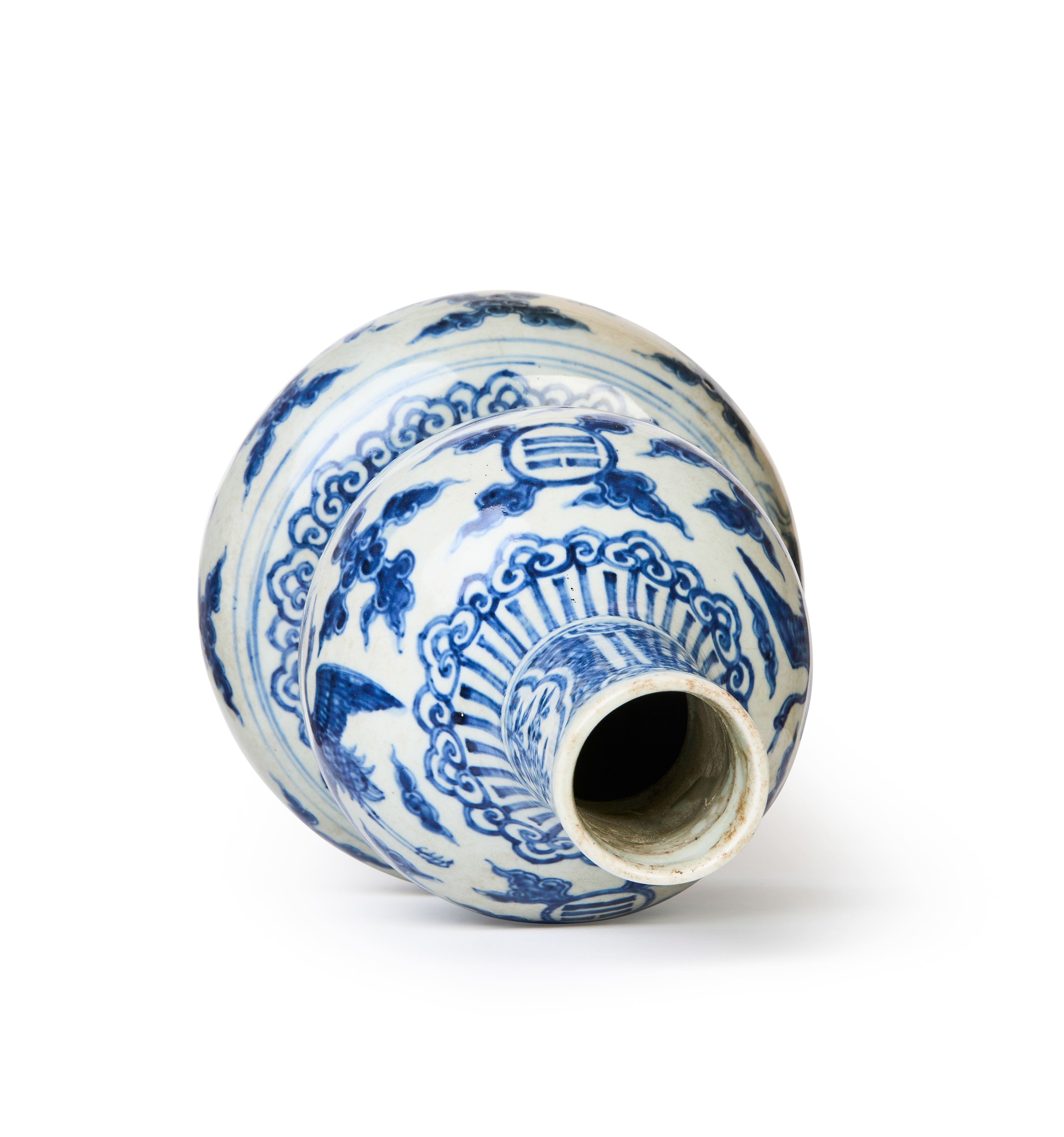 A CHINESE BLUE & WHITE DOUBLE GOURD VASE - Image 3 of 3