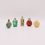 A COLLECTION OF CHINESE PEKING GLASS SNUFF BOTTLES, QING DYNASTY (1644-1911)