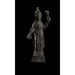 A SILVER ROMAN FIGURE OF THE GODDESS MINERVA, CIRCA 1ST-2ND CENTURY A.D.