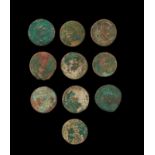 TEN ROMAN COINS