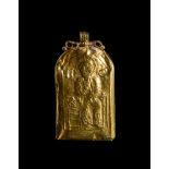 A GOLD BYZANITINE AMULET OF CHRIST, CIRCA 6TH-7TH CENTURY A.D.