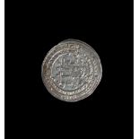 AN ABBASID SILVER DIRHAM COIN