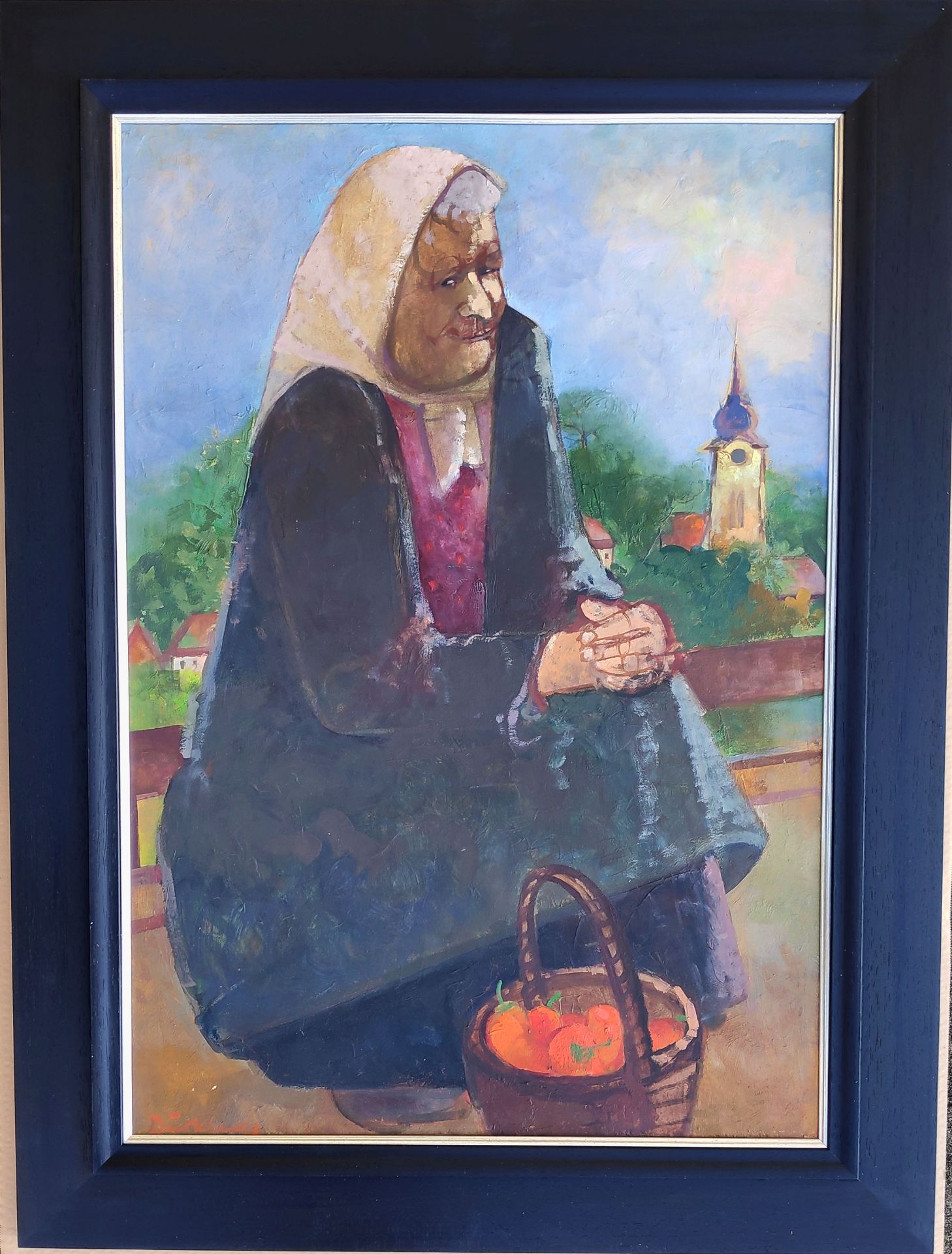 Burkhardt, Heinrich (1904 Altenburg/Thür. – 1985 Berlin) „Jelena (Fähre bei Visegrad)“ - Bild 2 aus 3