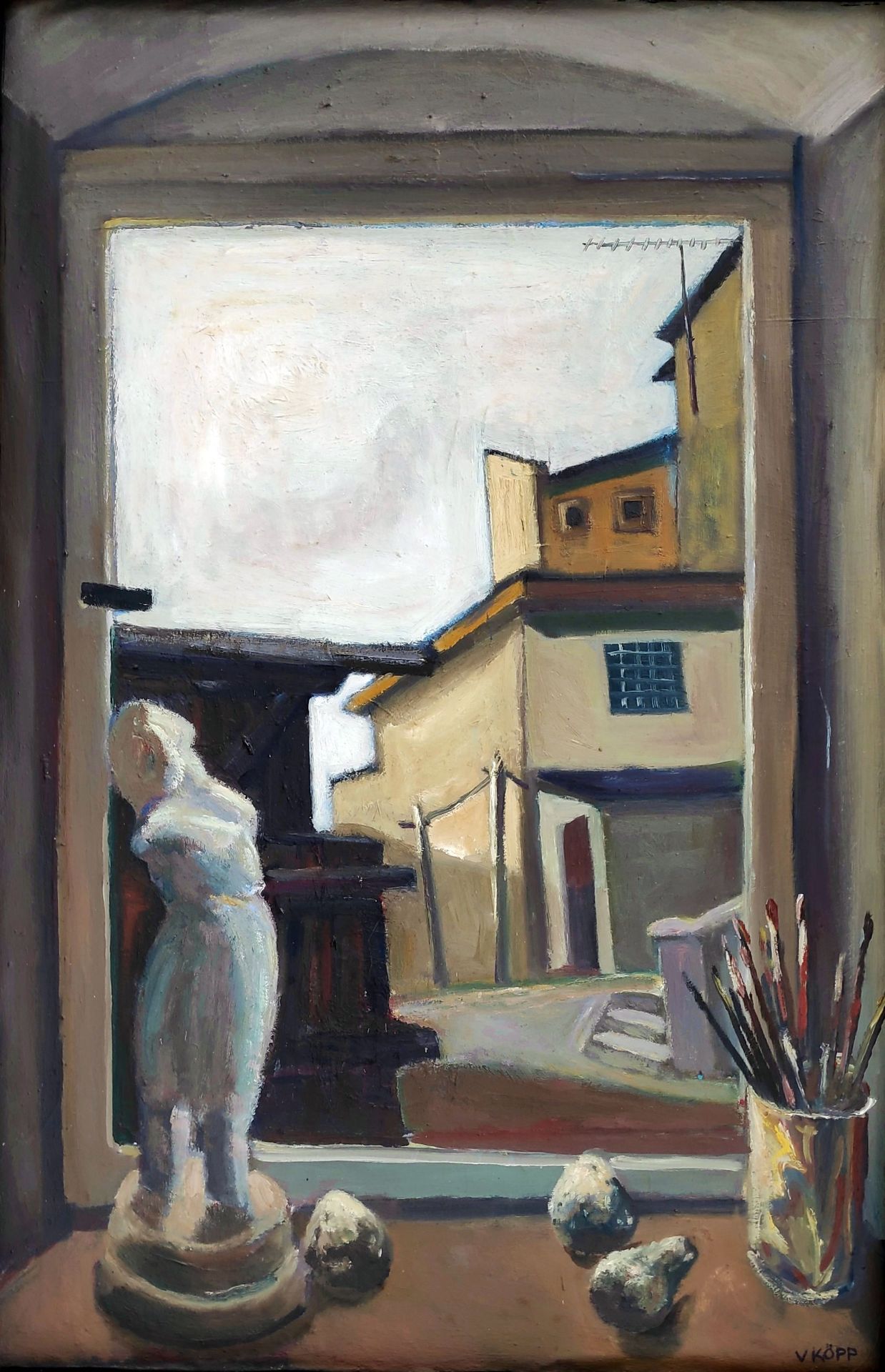Köpp, Volker (1953 Usedom, lebt in Ahlbeck) "Atelierfenster"