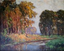 Topel, Curt (1865 Sorchow/Pommern – 1946 Berlin) „Herbst an der Warnow“