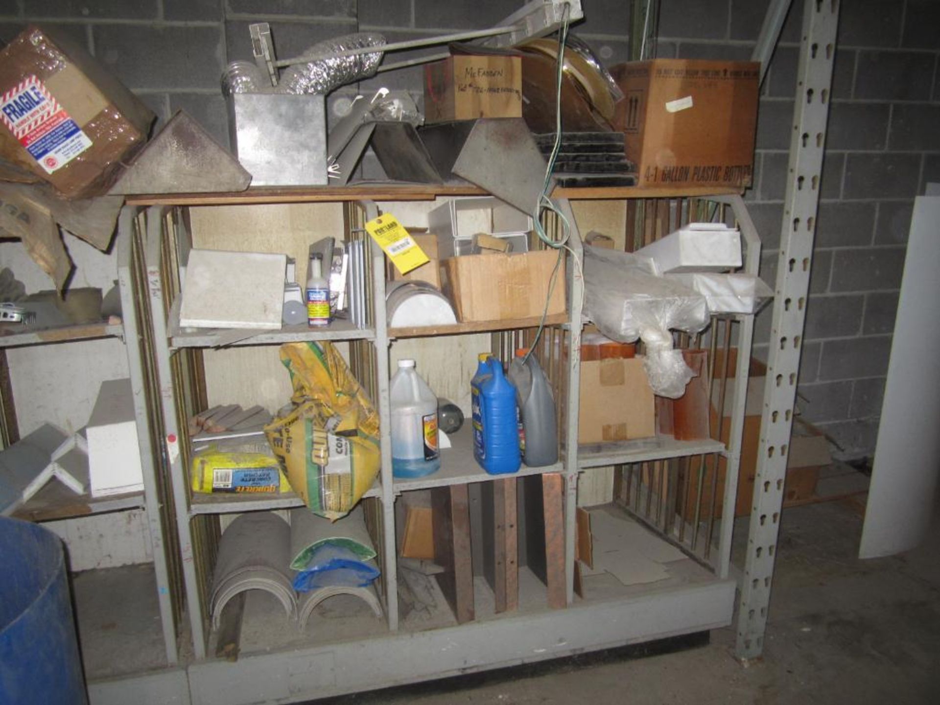 Shelving unit with contents