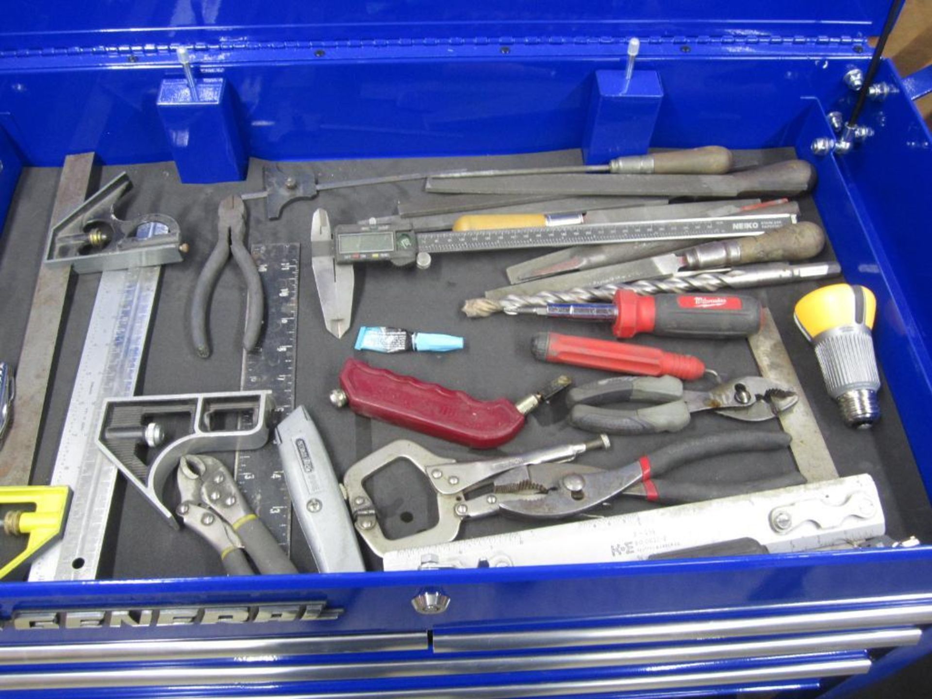 Rolling tool box with contents