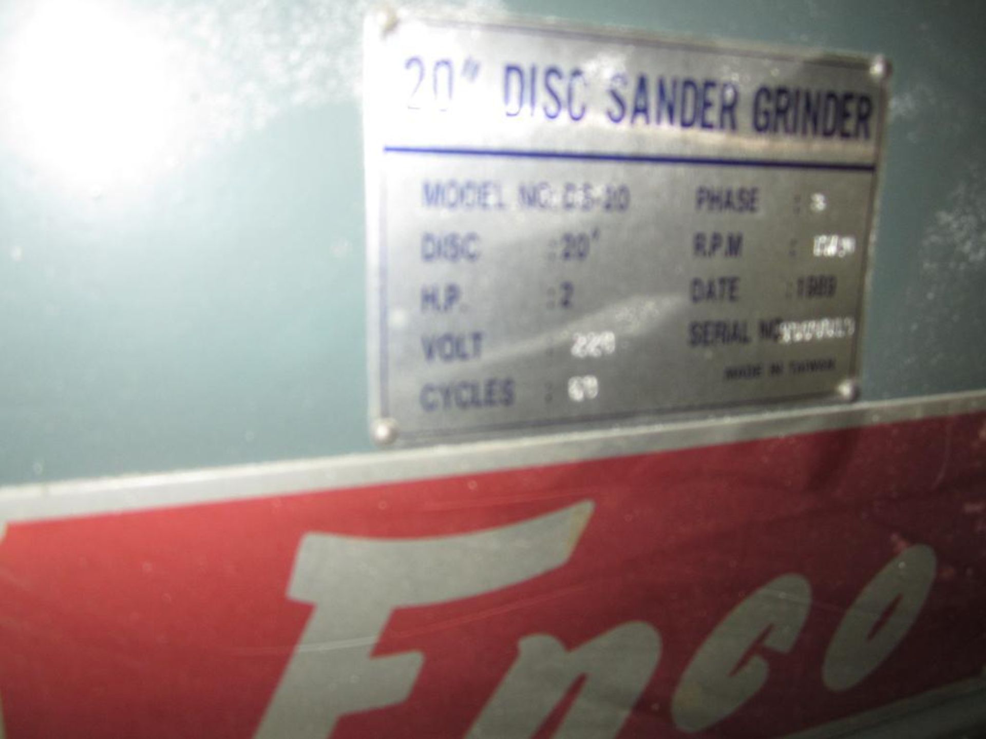 Enco 20" disc sander - Image 4 of 6