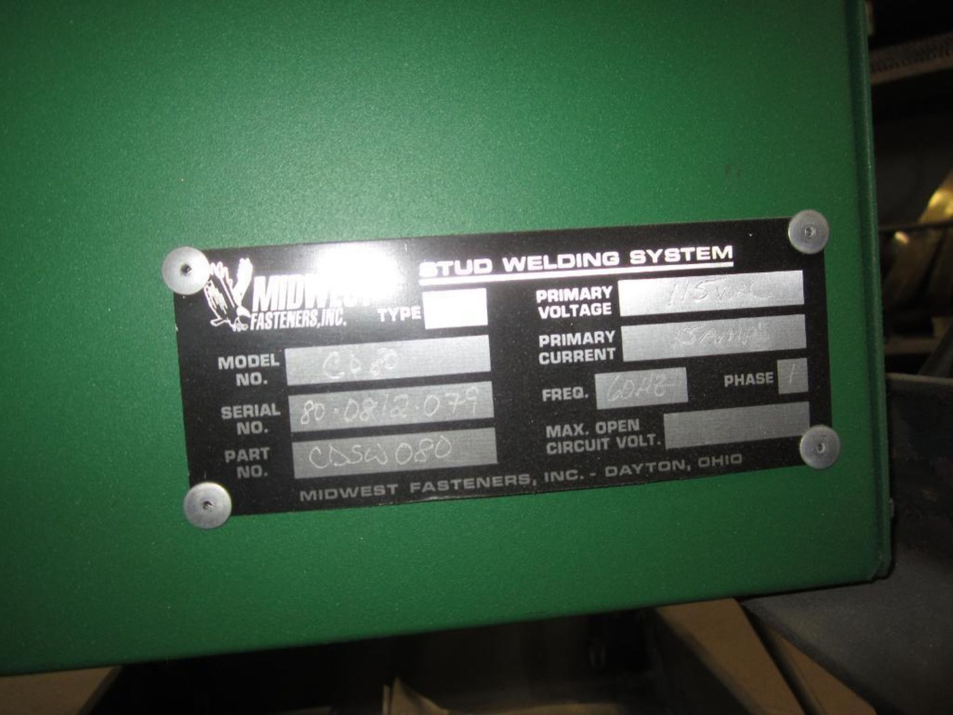 Midwest Fastener Stud Welder - Image 5 of 5