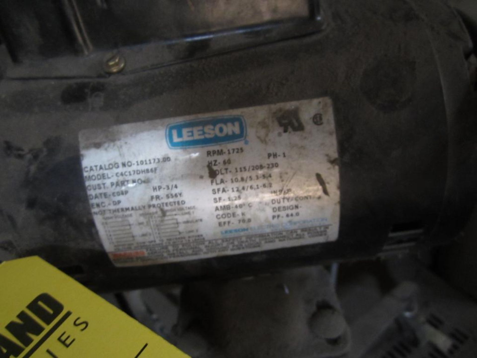 Leeson motor with an auger attachment cable - Image 2 of 2