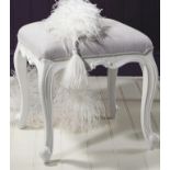 Chic Dressing Stool, Vanilla White Applied By Hand , The Calming Vanilla White Paint Adds A Feminine