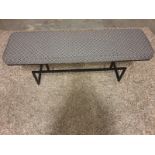 A Geometric End Of Bed Bench Black Metal Base Frame 125 X 36 X 46cm (ST08)