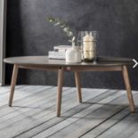 Bergen Oval Coffee Table The Bergen Oval Coffee Table Is A Striking Coffee Table Crafted Using Solid