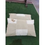 A Set Of 2 X Cusjions Patchwork Neutral 60 X 40cm (ST86)