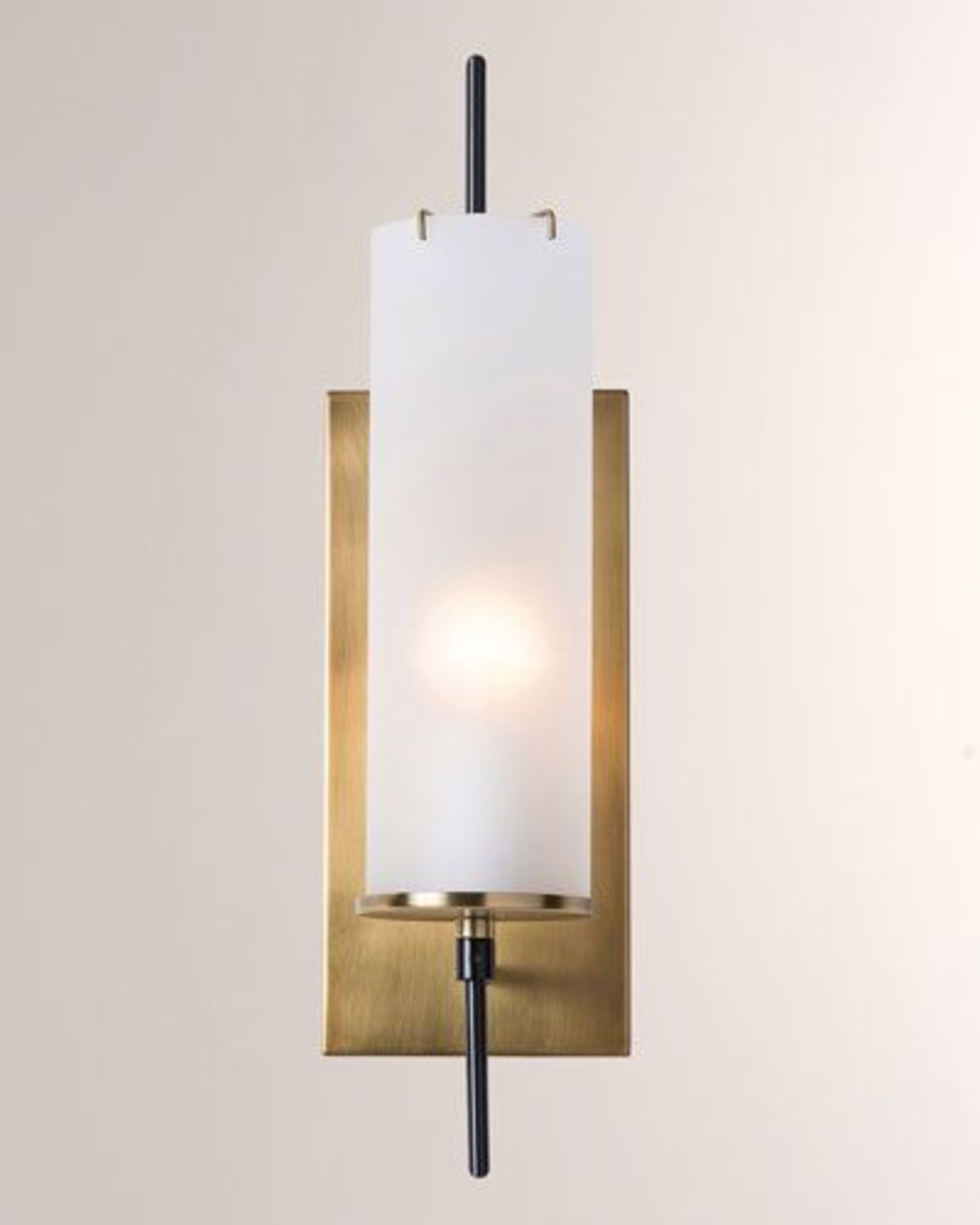 Arteriors Stefan Single Light 5" Wide Ambient Wall Sconce with White Shade H: 50.8CM W: 12.7CM D: