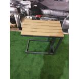 Wooden Slat Supper Table Metal Frame 60 X 36 X 59cm (ST43)