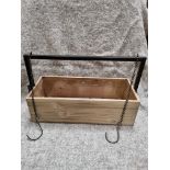 Parlane New Retail Item Hanging Box Planter Natural Wood 305 X 490mm (820282)