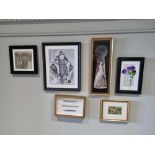 6 x Elegant Clutter wall decorative art as photographed ( Cedar )