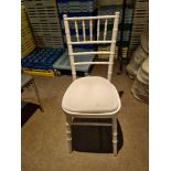 146 x Chiavari Stacking Chair Limewash (BQ/25L) with removable cream seat pad 39 x41 x 90cm (