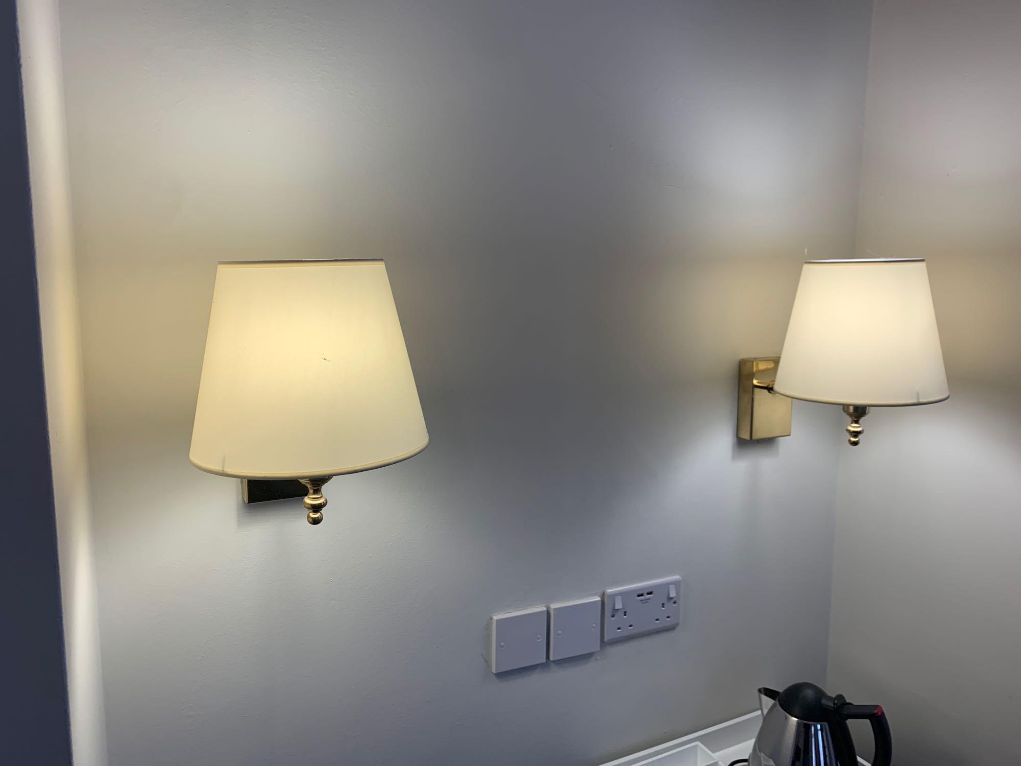 A pair of Chelsom brass polished wall sconces LG20 ( East Wing )