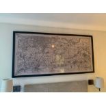 Elegant Clutter framed vitange map print 200cm ( Room 206) ( West Wing )