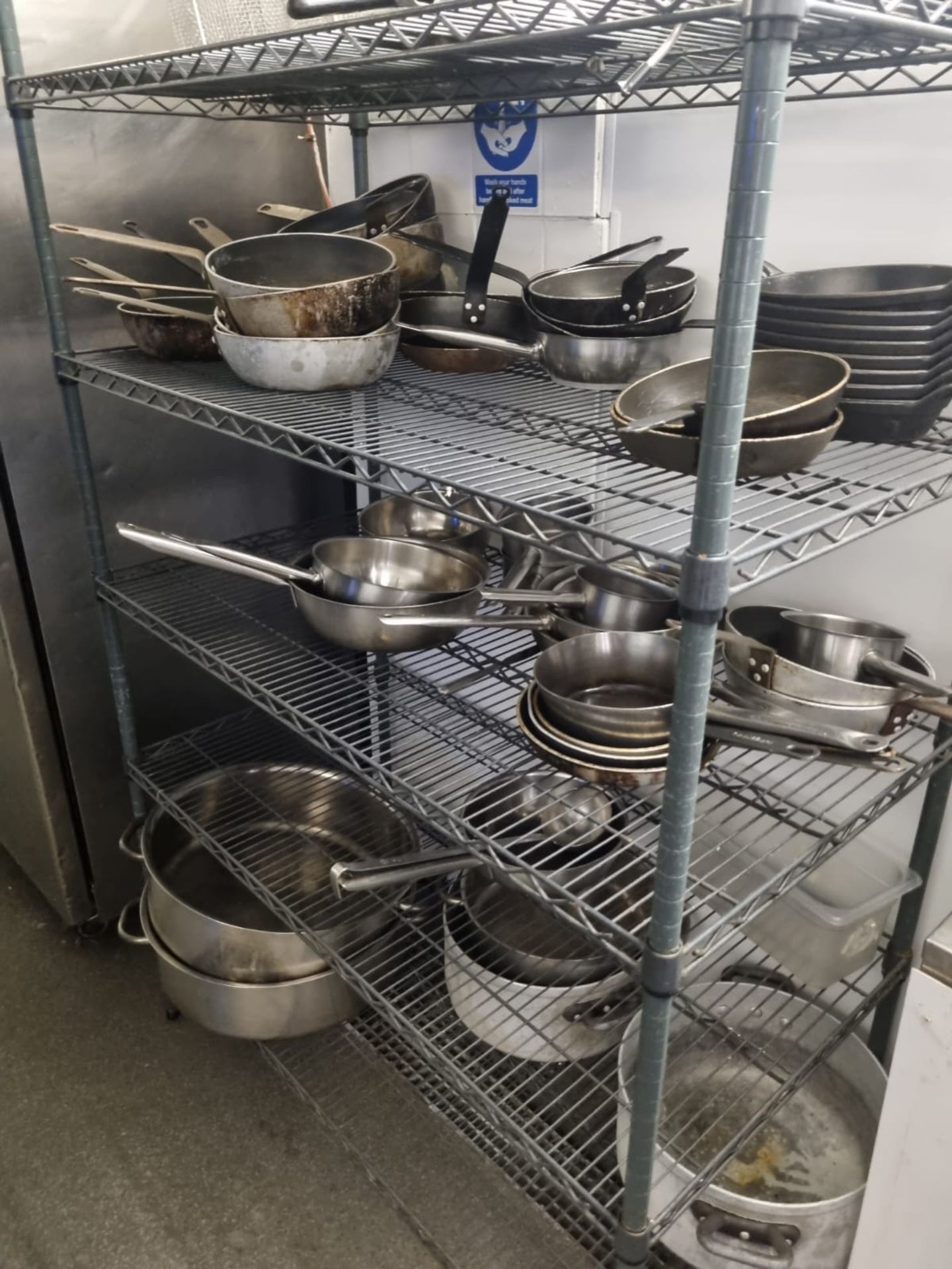 OEM- Various suacepans, stock pots and fry pans as photographed ( Main Kitchen )