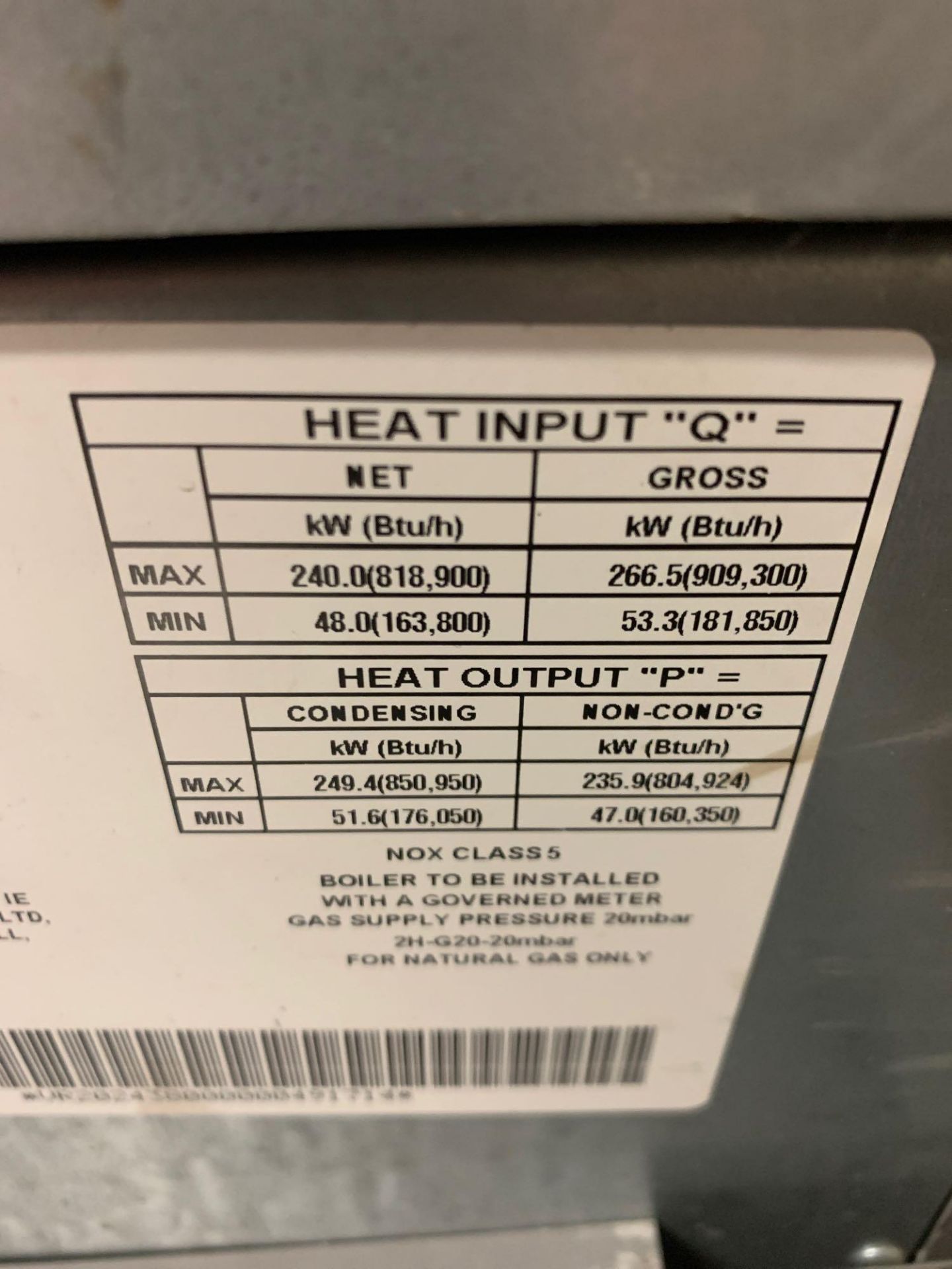 2 X;Ideal Imax Xtra E240 Commercial Floor Standing Natural Gas Boiler ( Plant ) - Image 5 of 6