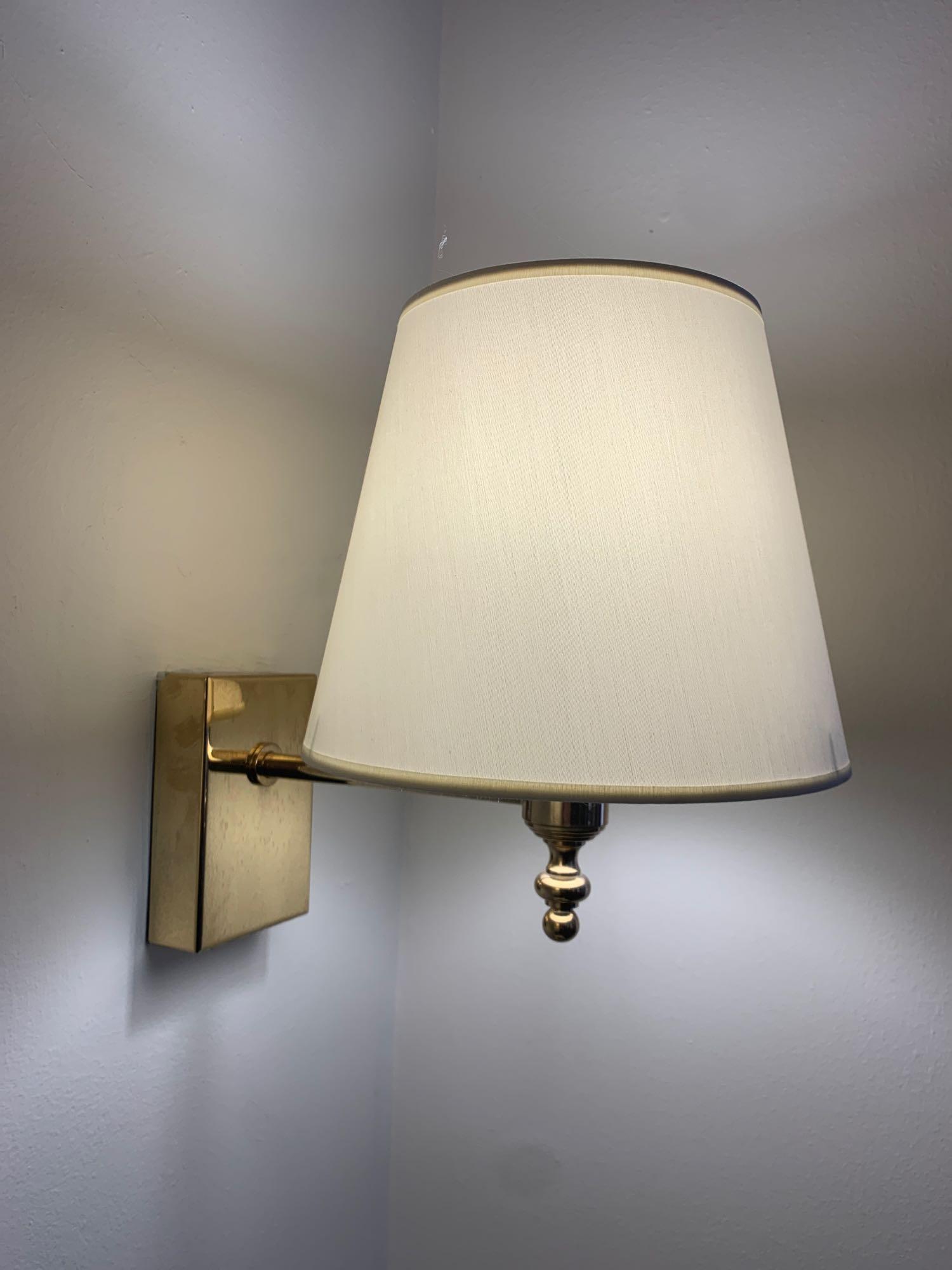 A pair of Chelsom brass polished wall sconces LG20 ( East Wing ) - Image 3 of 4