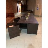 Oceans Design Square Woven Rattan Cube Dining Set 110 x 110 x 75cm ( Leisure Centre )