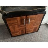 Parque styled two door side cabinet 80cm complete with a three drawer side pedestal 42 cm G14 ( East