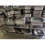 OEM- Large quantity of stainless GN Baine Marie pans, lids and chef kitchen utensils ( Main