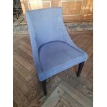 8 x Style Matters Nina fluted dining chair blue upholstered 53 x 43 x 85cm ( 1042 Bar )