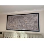 Elegant Clutter framed vitange map print ( Room 123) ( West Wing )