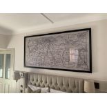 Elegant Clutter framed vitange map print 200cm ( Room 105) ( West Wing )